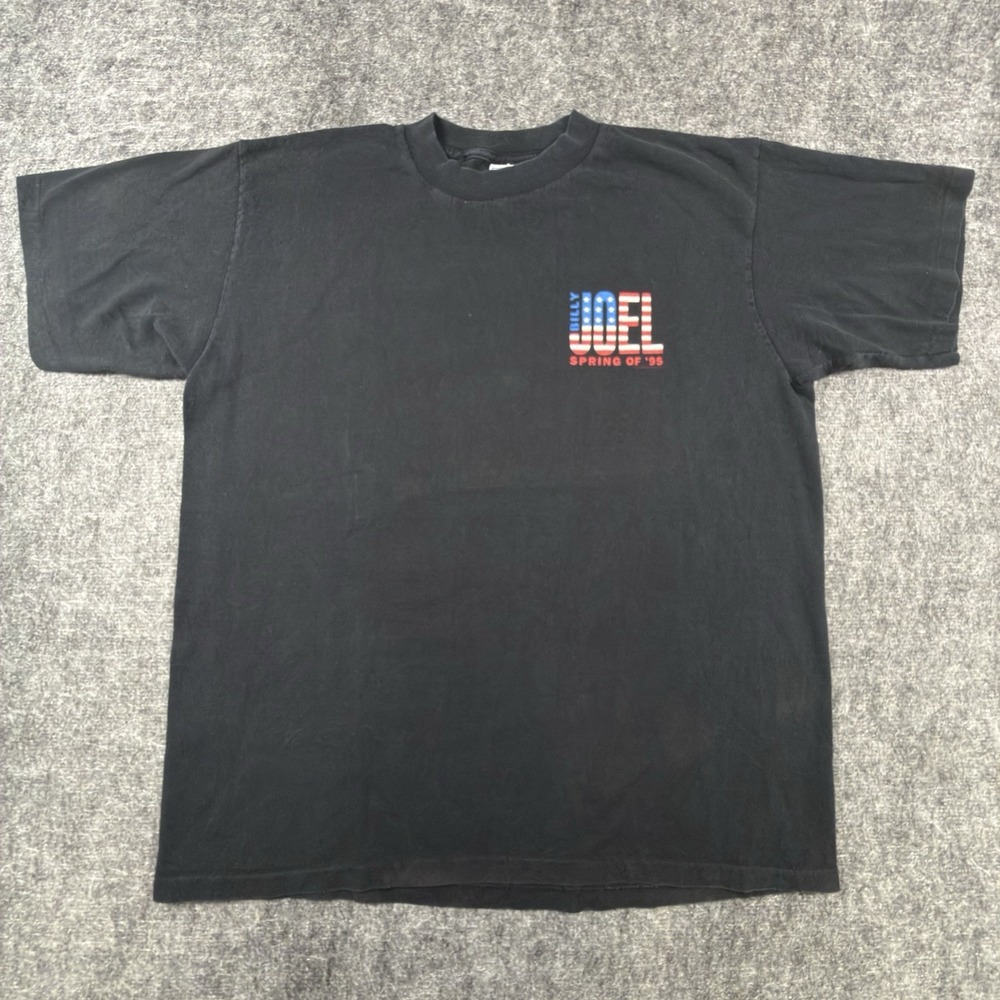 Vintage 1995 Billy Joel Heart & Soul Tour T Shirt XL USA Single Stitch Black